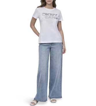 DKNY Majica z bleščicami bela