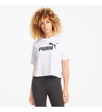 Puma T-shirt ESS Cropped Logo bianca