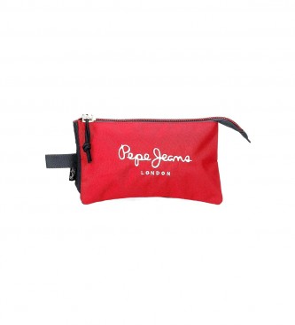 Pepe Jeans Pepe Jeans Clark three compartment pencil case red