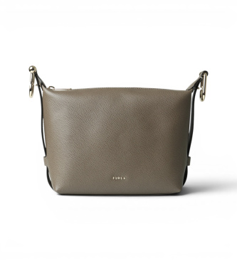 Furla Bolso de Piel Tonie de hombro gris, marrón