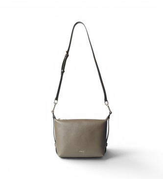 Furla Bolso de Piel Tonie de hombro gris, marrón