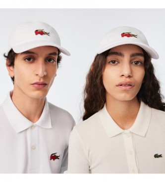 Lacoste Lacoste  Netflix unisex cap with crocodile Show white