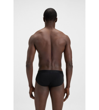 BOSS Set di tre slip HipBr 3P, nero e blu