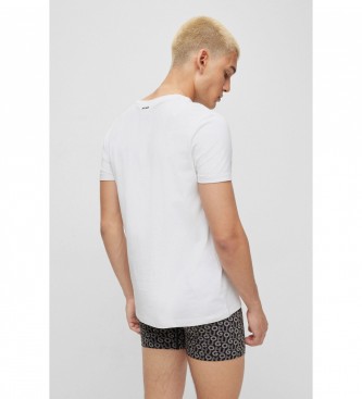 HUGO Paket 2 majic, črna, bela, V-izrez