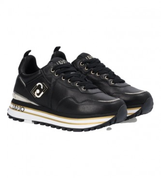 Liu Jo Sneakers Maxi Wonder in pelle nera -altezza piattaforma: 4,5cm-