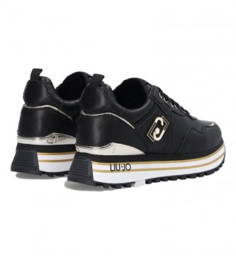 Liu Jo Zapatillas de piel Maxi Wonder negro -altura plataforma: 4.5cm-