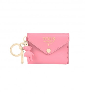 Tous Tous Envelope Carteira de chaves rosa com chaveiro-1x10x7,5cm