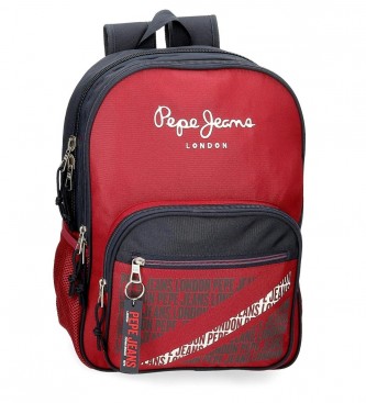 Pepe Jeans Pepe Jeans Clark 40cm adaptowalny plecak szkolny dwie komory czerwony