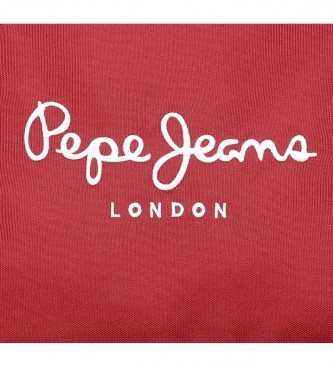 Pepe Jeans Pepe Jeans Clark 40cm zwei Fach Schule Rucksack mit Trolley rot