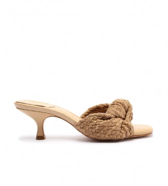 Schutz Lder sandaler Tira beige -Hjde hl: 5cm. ca.