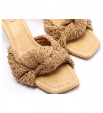 Schutz Leren sandalen Tira beige -Hoogte hak: 5cm. ca.
