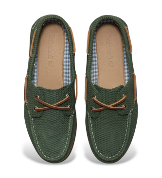 Timberland Klassieke groene leren bootschoenen