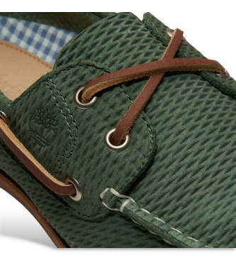 Timberland Klassieke groene leren bootschoenen