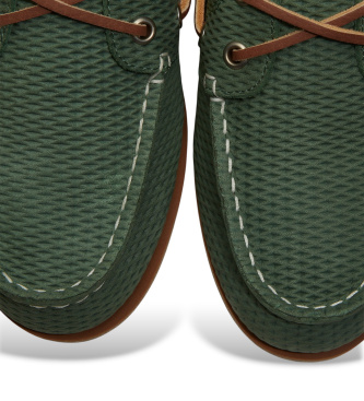 Timberland Klassieke groene leren bootschoenen