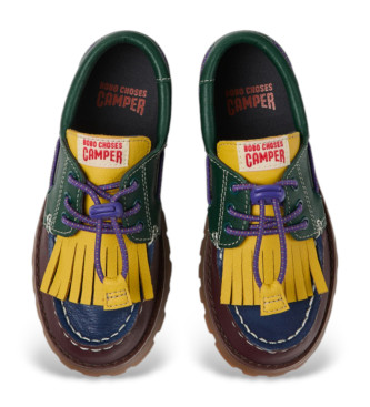 Camper Chaussures de bateau en cuir multicolore Bobo Choses x Camper