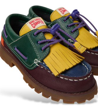 Camper Chaussures de bateau en cuir multicolore Bobo Choses x Camper