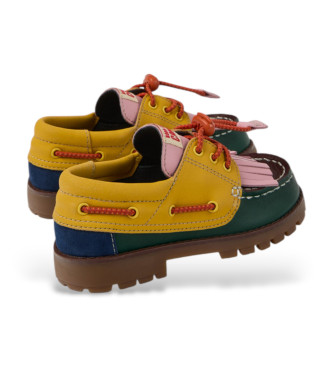 Camper Chaussures de bateau en cuir multicolore Bobo Choses x Camper