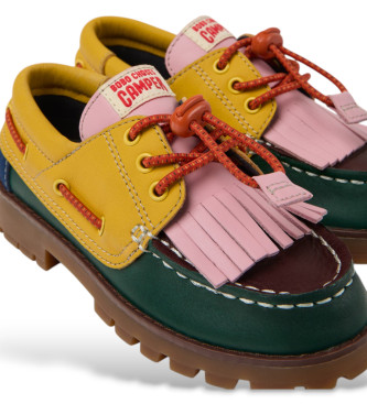 Camper Chaussures de bateau en cuir multicolore Bobo Choses x Camper