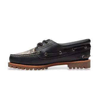 Timberland Authentic leather boat shoes black