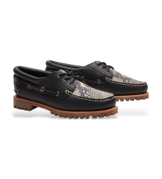 Timberland Authentic leather boat shoes black