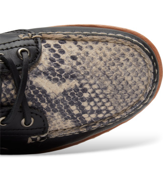 Timberland Authentic leather boat shoes black