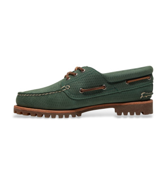 Timberland Authentic leather boat shoes green