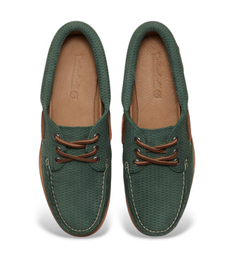 Timberland Authentic leather boat shoes green