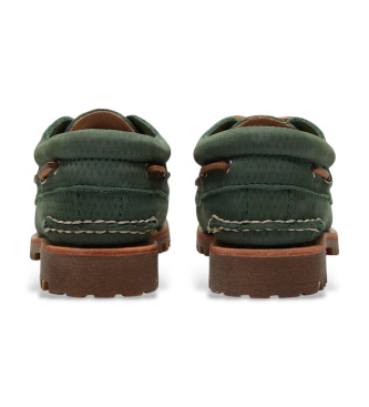 Timberland Authentic leather boat shoes green