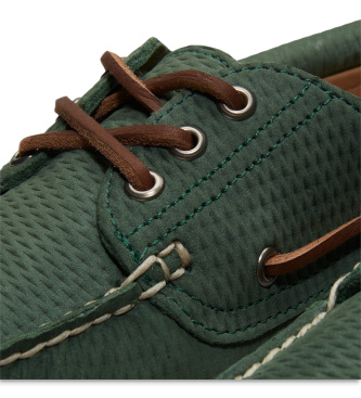 Timberland Authentic leather boat shoes green