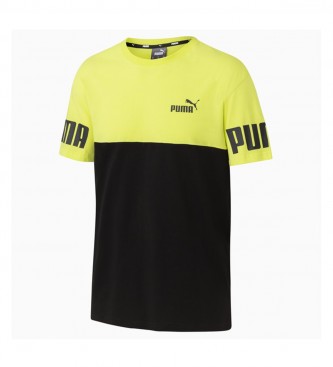 Puma T-shirt Puma Power Colorbloc nera, gialla