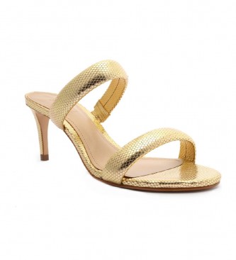 Schutz Leren sandalen Lea Metaal goud -Hoogte hak: 7.5cm