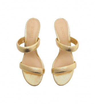 Schutz Leren sandalen Lea Metaal goud -Hoogte hak: 7.5cm