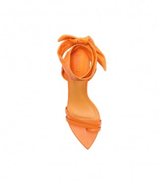 Schutz Leren sandalen Deluxe Napa Helder oranje -Hoogte hak: 8.5cm
