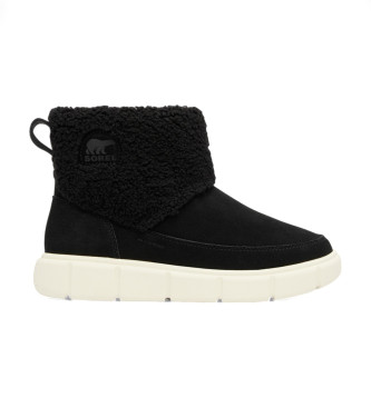 Sorel Botines de Piel Explorer III Slip-On Cozy negro