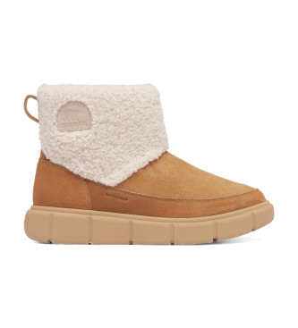 Sorel Explorer III Slip-On Cozy Leather Booties rjavi