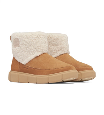 Sorel Stivaletti in pelle comodi slip-on marroni Explorer III