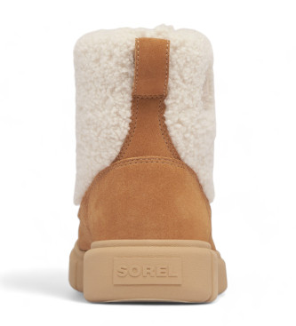 Sorel Explorer III Slip-On Cozy Leather Booties rjavi