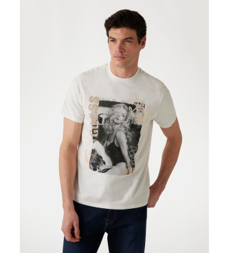 Guess Camiseta Movie blanco roto