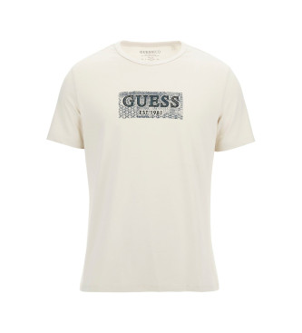 Guess T-shirt Box bianco sporco