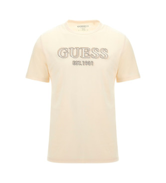 Guess T-shirt Off-white avec logo