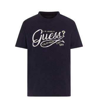 Guess Logo-T-Shirt navy