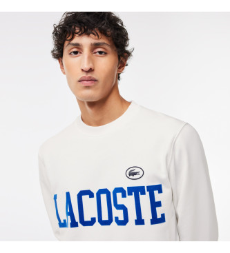 Lacoste Lacoste joggersweatshirt i vit fleece