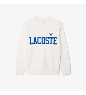 Lacoste Lacoste jogger sweatshirt in wit fleece