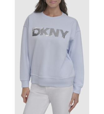 DKNY Niebieska bluza slim