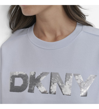 DKNY Niebieska bluza slim