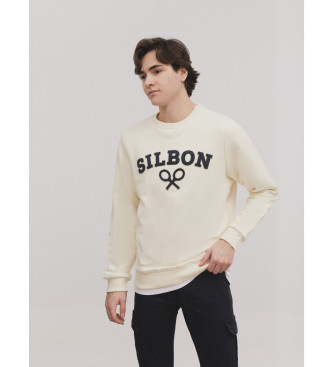 Silbon Sweatshirt racket medium beige