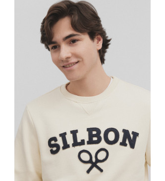 Silbon Sweatshirt racket medium beige