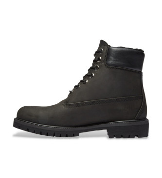 Timberland Premium 6 tums snrknga i lder Svart