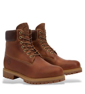 Timberland Stivaletti in pelle marrone premium da 6 pollici