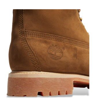 Timberland 6 Inch Premium Waterproof Leather Booties Brown